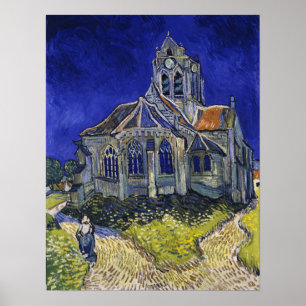 Van Gogh - Die Kirche in Auvers-Sur-Oise Poster
