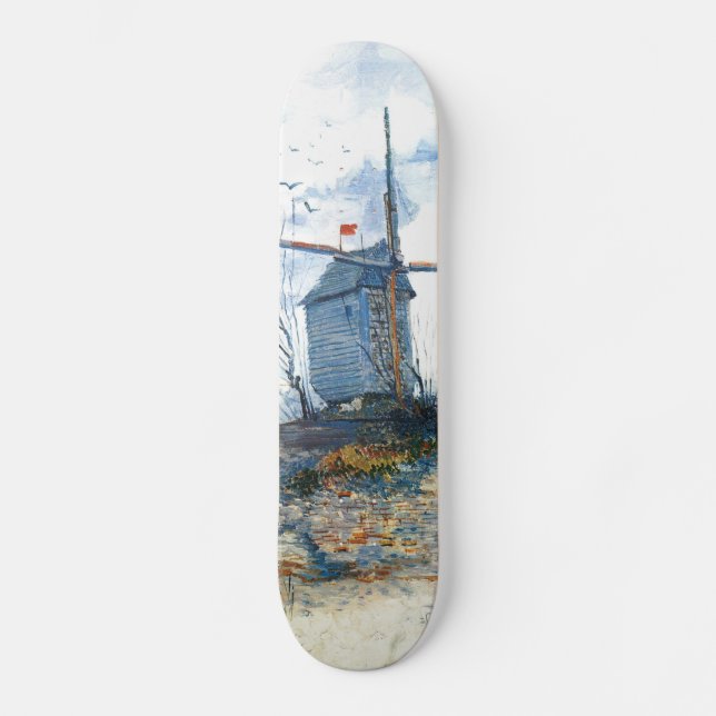 Van Gogh: Die Mühle von Galette Skateboard (Vorderseite)