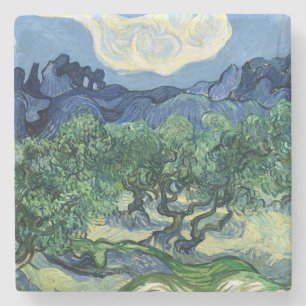 Van Gogh Die Olivenbäume Landschaftsmalerei Steinuntersetzer