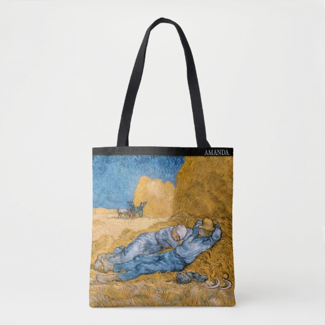 Van Gogh – Die Siesta – Personalisiert  Tasche (Vorderseite)