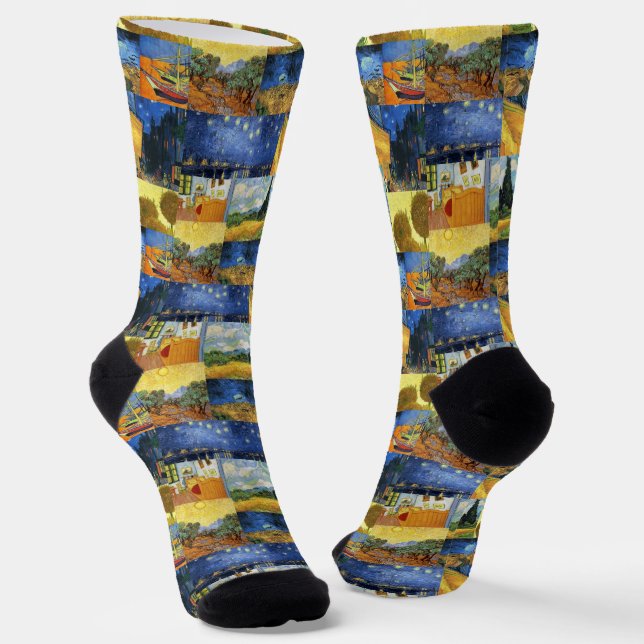 Van Gogh Dream Malereien Kunst, Dichtung und Musik Socken (Gewinkelt)