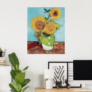 Van Gogh Drei Sonnenblumen Original Kunst Meisterw Poster