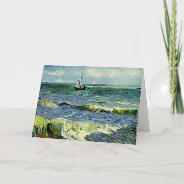 Van Gogh - Ein Fischerboot auf See Karte (Vorderseite)