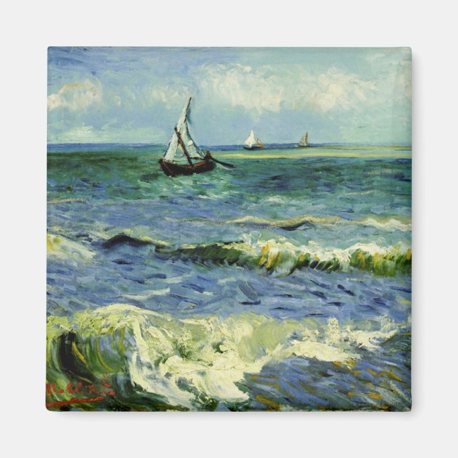 Van Gogh - Ein Fischerboot auf See Magnet (Vorne)