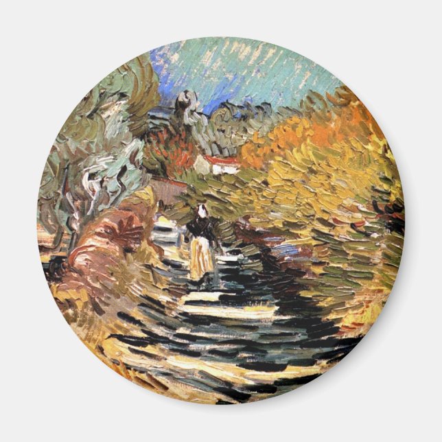 Van Gogh - Eine Straße in Saint-Remy mit weibliche Magnet (Vorne)