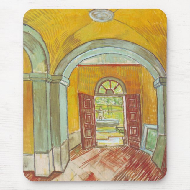 Van Gogh Eingang Hall of Saint Paul Hospital Mousepad (Vorne)
