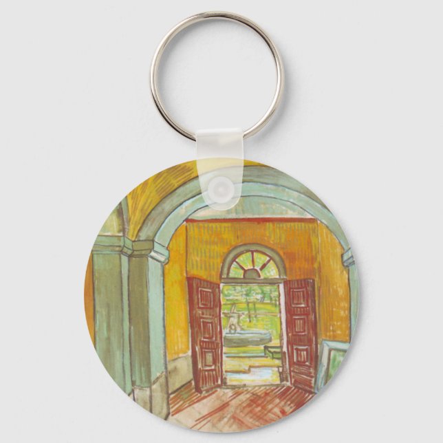 Van Gogh Eingang Hall of Saint Paul Hospital Schlüsselanhänger (Vorderseite)