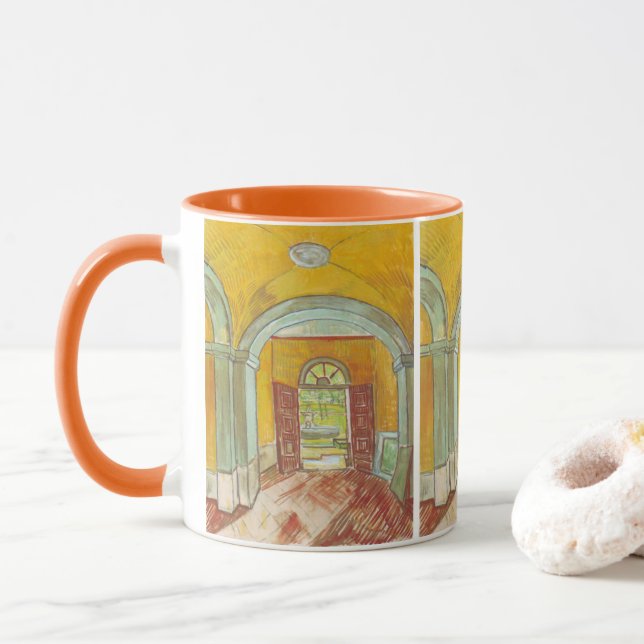 Van Gogh Eingang Hall of Saint Paul Hospital Tasse (Mit Donut)