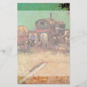 Van Gogh Einsiedlung von Sinti und Roma mit Wohnwa Briefpapier