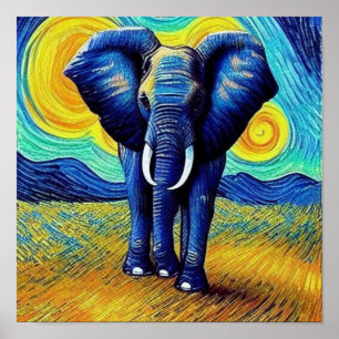 Van Gogh Elefant   Poster