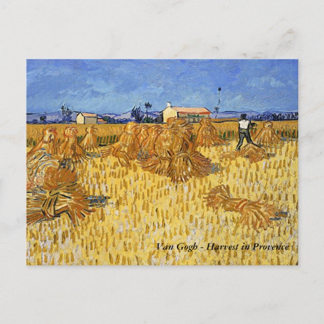 Van Gogh - Ernte in der Provence Postkarte (Vorderseite)