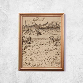Van Gogh ernte Sketches Poster