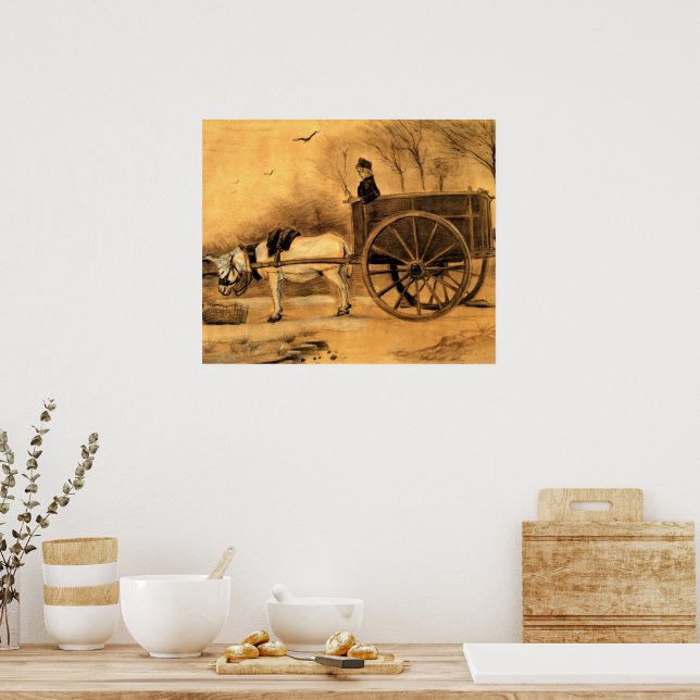 Van Gogh - Esel und Karren Poster (Küche)