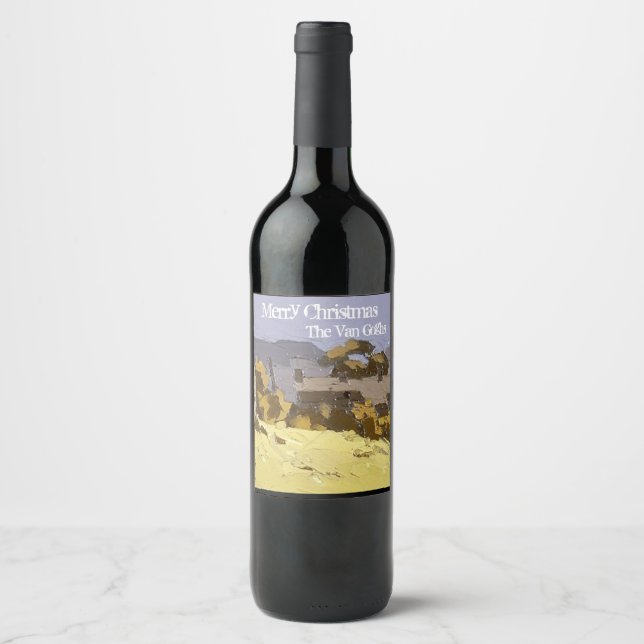 Van Gogh Étiquette de vin personnalisé (Devant)