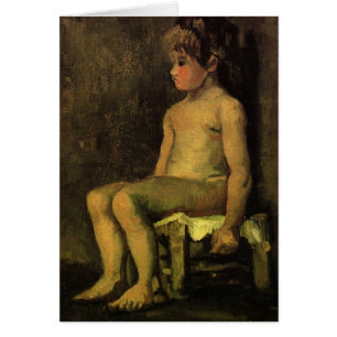 Van Gogh; Étude d'une petite fille, assise, portra