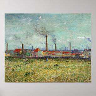 Van Gogh - Fabriken in Clichy Poster