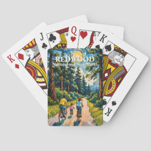 Van Gogh Familien-Radrundfahrt Redwood-Nationalpar Spielkarten