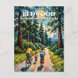 Van Gogh Familien-Radtour Redwood National Park Postkarte