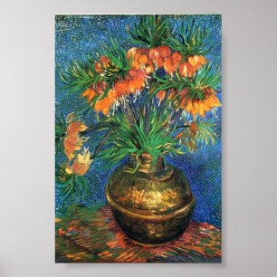 Van Gogh Famous Painting Copper Vase Poster