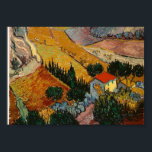 Van Gogh Famous Painting House und Plowman Poster<br><div class="desc">Van Gogh Landscape mit House and Plowman Poster</div>
