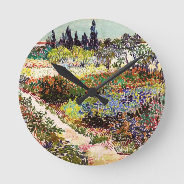 Van Gogh Fantastische Bergwelten am Arles Frische  Runde Wanduhr (Vorderseite)