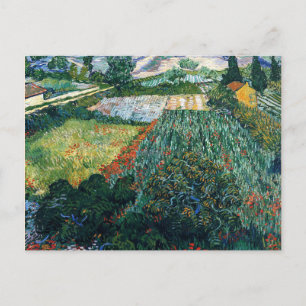 Van Gogh - Feld mit Mohnblumen Postkarte