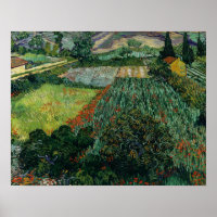 Van Gogh - Feld mit Pflücken 1889