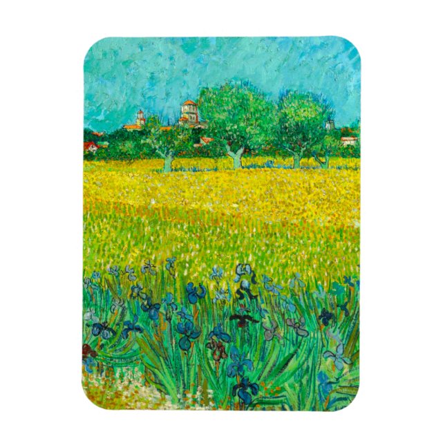 Van Gogh Field mit Irische in der Nähe von Arles Magnet (Vertikal)