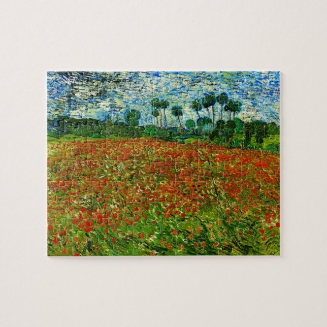 Van Gogh Field with Poppies (F636) Fine Art (Horizontal)