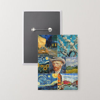Van Gogh Fine Art Collage Button