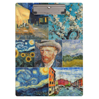 Van Gogh Fine Art Collage Klemmbrett