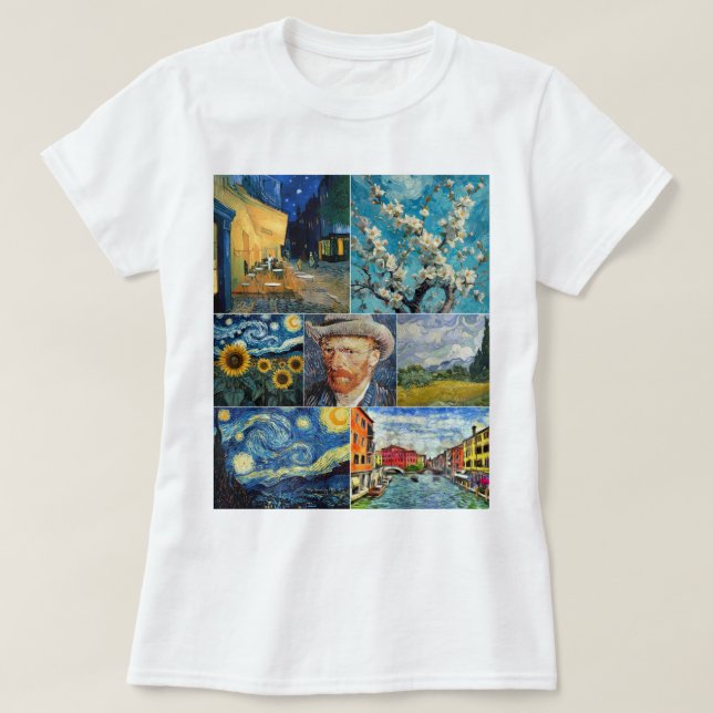 Van Gogh Fine Art Collage T-Shirt (Design vorne)