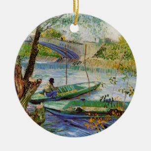 Van Gogh - Fischer am Pont de Clichy im Frühling Keramikornament