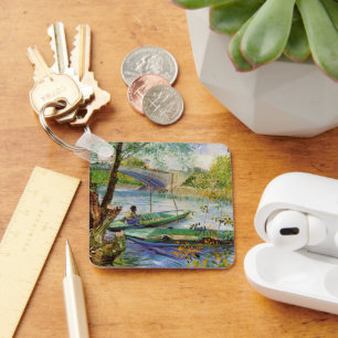 Van Gogh Fischer in dem Frühling, Pont de Clichy Schlüsselanhänger