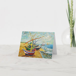 van Gogh Fishing Boats Note Card Karte