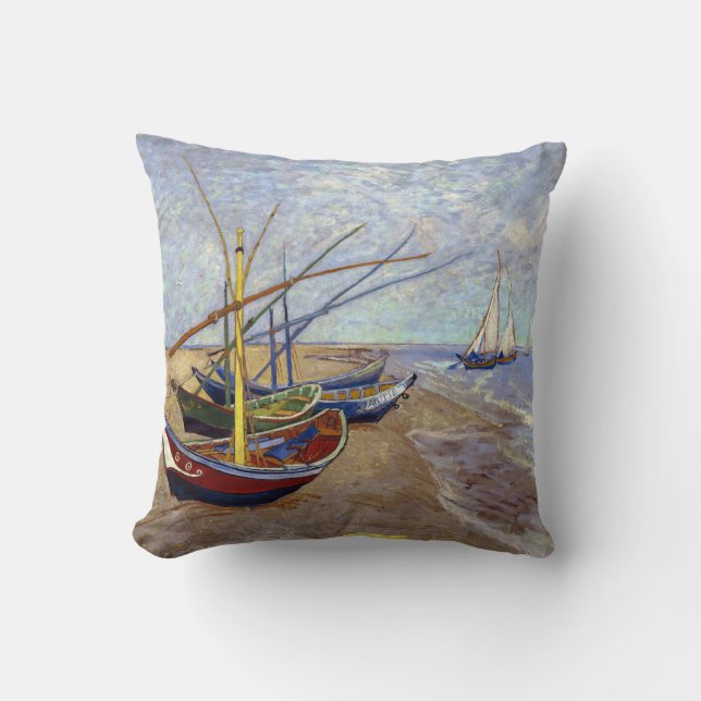 Van Gogh Fishing Boats Pillow Kissen (Vorderseite)