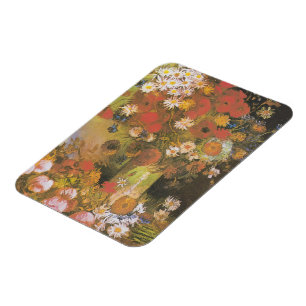 Van Gogh Florales Stillleben Rote Mohnblumen & Ros Magnet