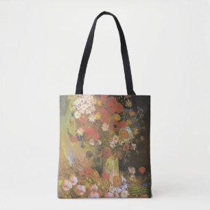 Van Gogh Florales Stillleben Rote Mohnblumen & Ros Tasche
