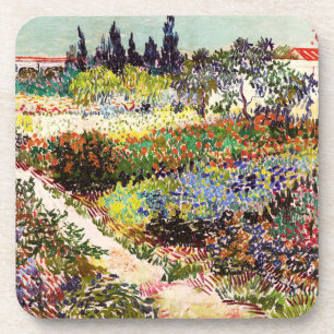 Van Gogh Flowering Garden At Arles Floral Fine Art Getränkeuntersetzer