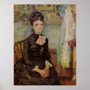 Van Gogh, Frau sitzend neben einer Wiege, Vintage- Poster