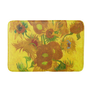 Van Gogh Fünfzehn Sonnenblumen In Einer Vase Fine Badematte