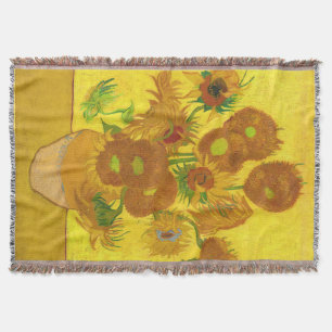 Van Gogh Fünfzehn Sonnenblumen in einer Vase Fine Decke