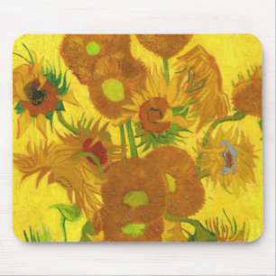 Van Gogh Fünfzehn Sonnenblumen in einer Vase Fine Mousepad