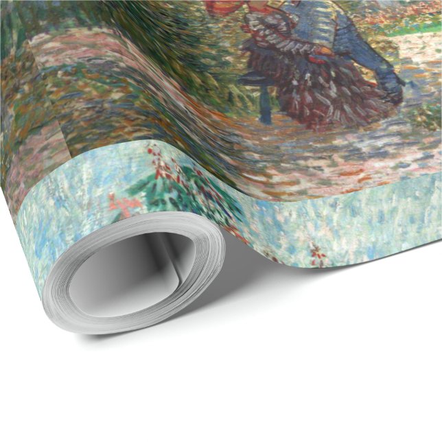 Van Gogh Garden in Montmartre mit Liebhabern Geschenkpapier (Rolleneckpunkt)