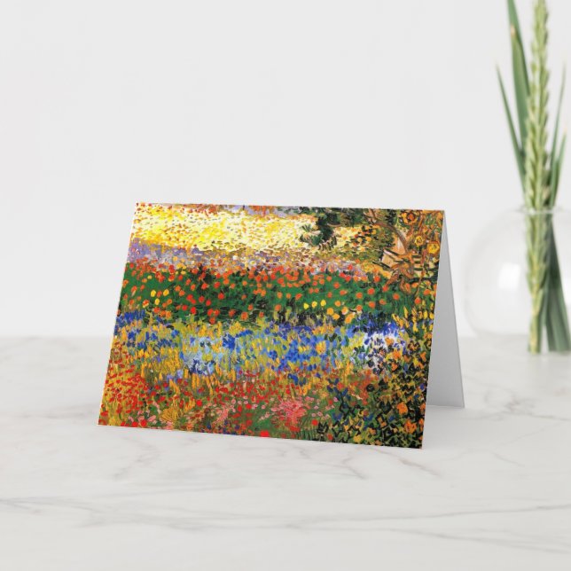 Van Gogh - Garten in Arles (auch Blühgarten genann Karte (Vorderseite)