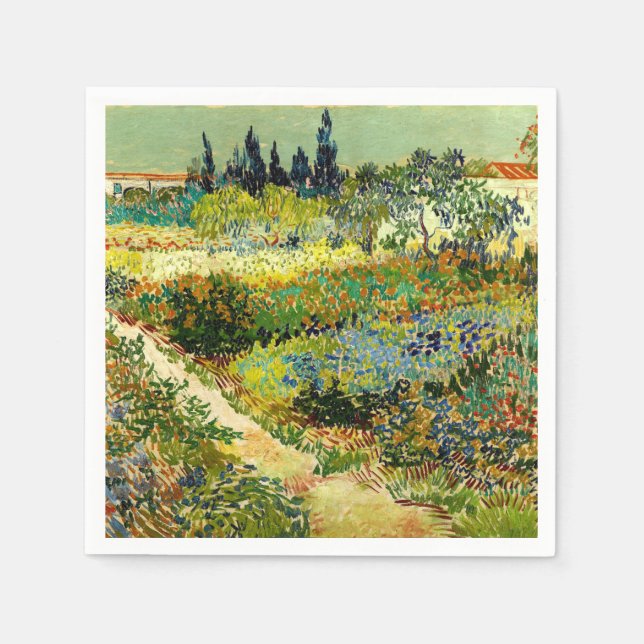 Van Gogh - Garten in Arles Serviette (Vorderseite)