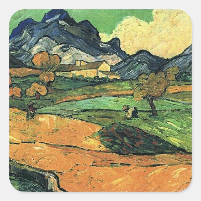 Van Gogh - Gaussier, berühmtes Bild, Quadratischer Aufkleber (Vorderseite)
