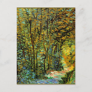 Van Gogh Gemälde, Ein Pfad im Wald Postkarte