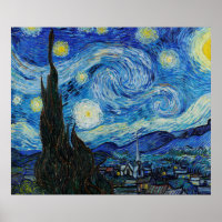 Van Gogh Gemälde of The Starry Night (1889)