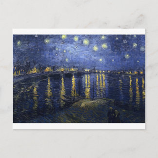 Van Gogh Gemälde: Starry Night Van Gogh Rhone Postkarte
